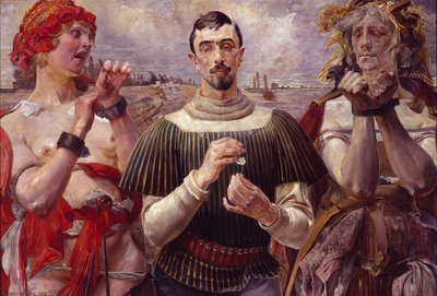 Polnischer Hamlet - Porträt von Aleksander Wielopolski von Jacek Malczewski